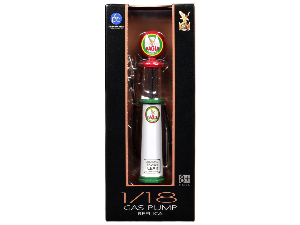 Eagle Gasoline Vintage Gas Pump Cylinder 1/18 Diecast Replica by Road Signature LuxuryLifeWay Online Store