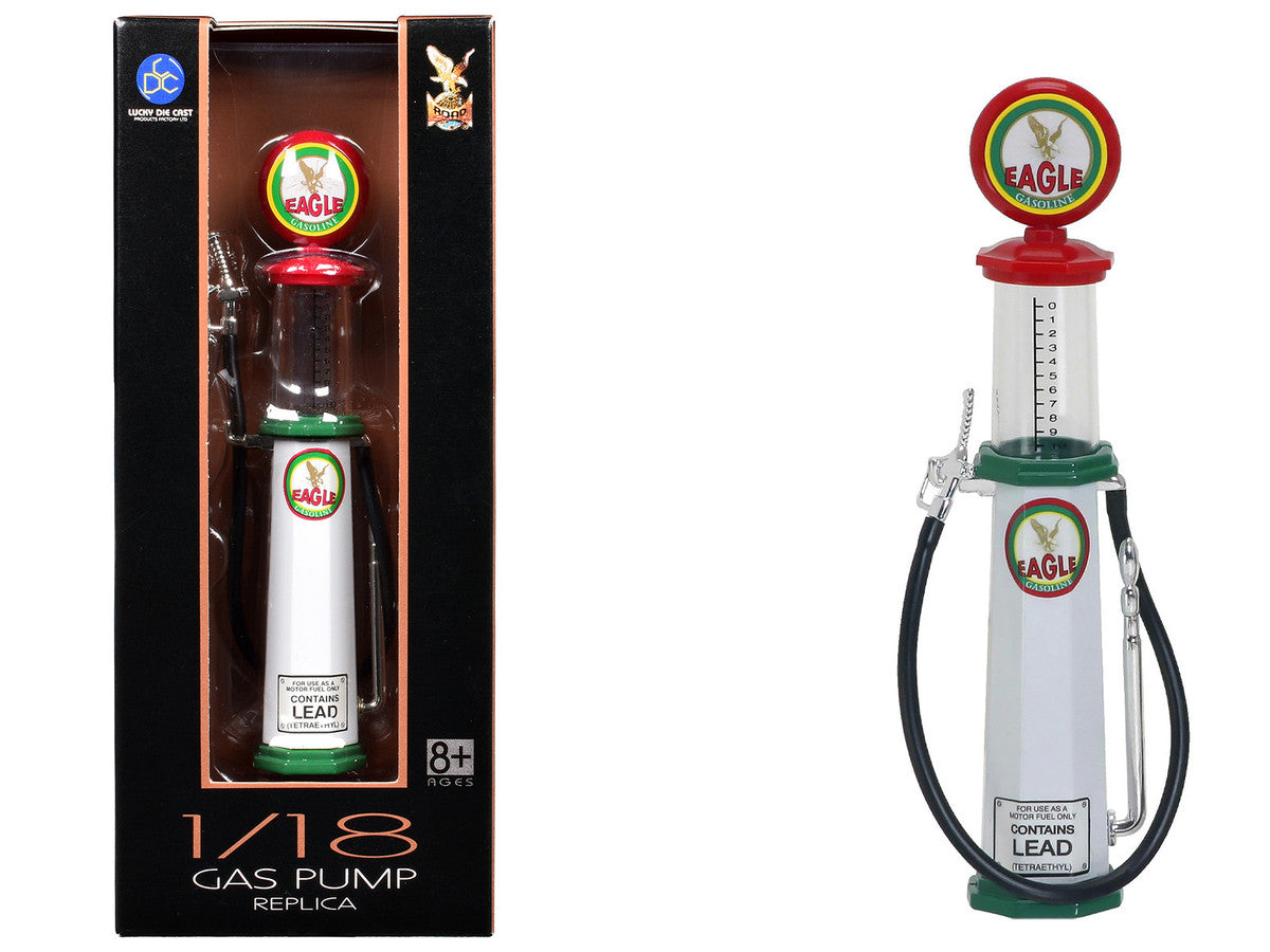 Eagle Gasoline Vintage Gas Pump Cylinder 1/18 Diecast Replica by Road Signature LuxuryLifeWay Online Store