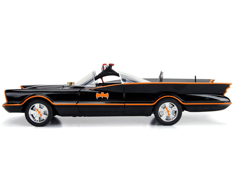 Classic TV Series Batmobile with Working Lights, and Diecast Batman and Robin Figures "80 Years of Batman" 1/18 Diecast Model Car by Jada LuxuryLifeWay Online Store