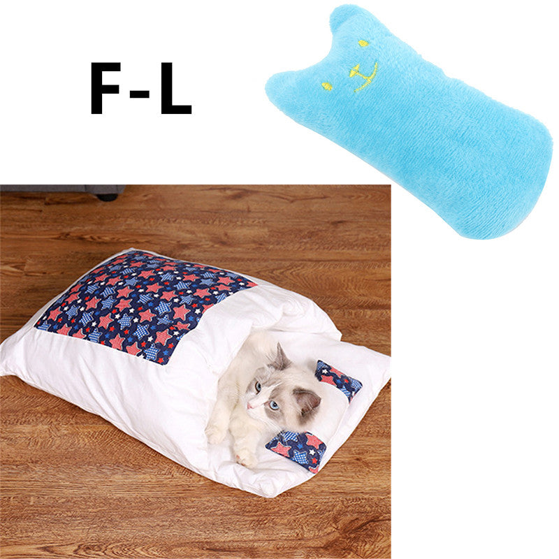 Winter Warm Cat Closed Removable And Washable Quilt Pets Fashion