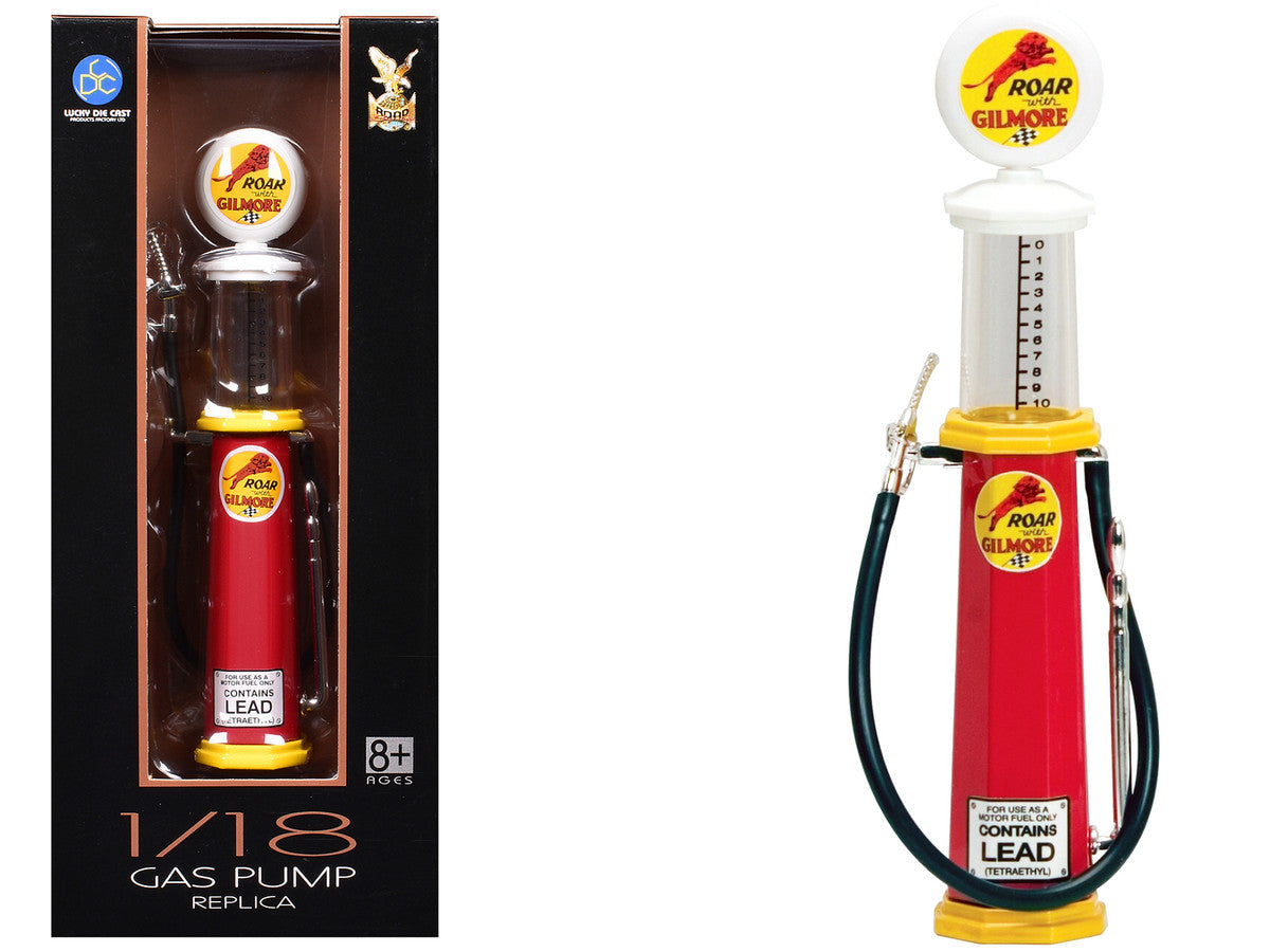 Roar Gilmore Gasoline Vintage Gas Pump Cylinder 1/18 Diecast Replica by Road Signature LuxuryLifeWay Online Store