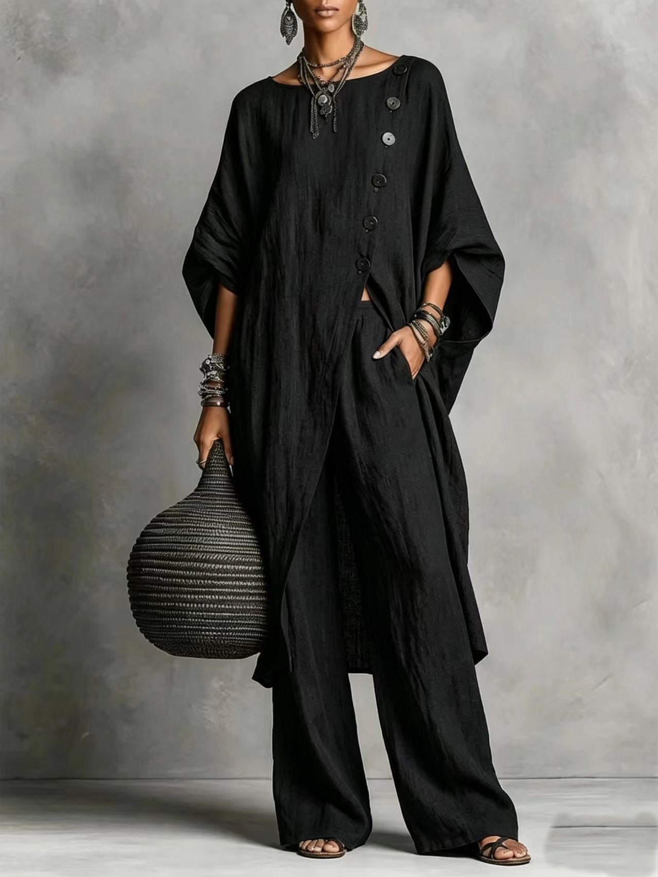 Women's Irregular Casual Shirt Set NorixaFashion.com