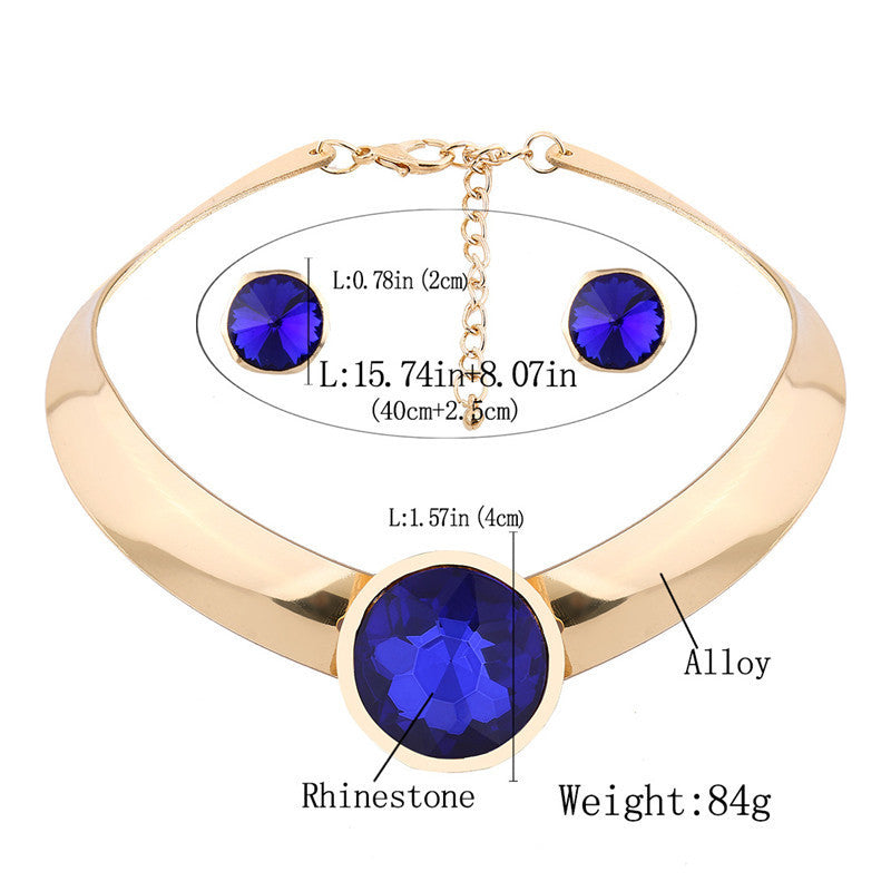 Jewel necklace earring set