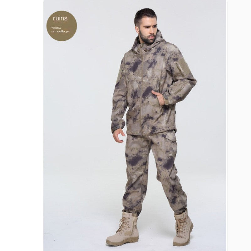 Men's Waterproof Camouflage Fishing Jacket and Pants Set Pi-Mart