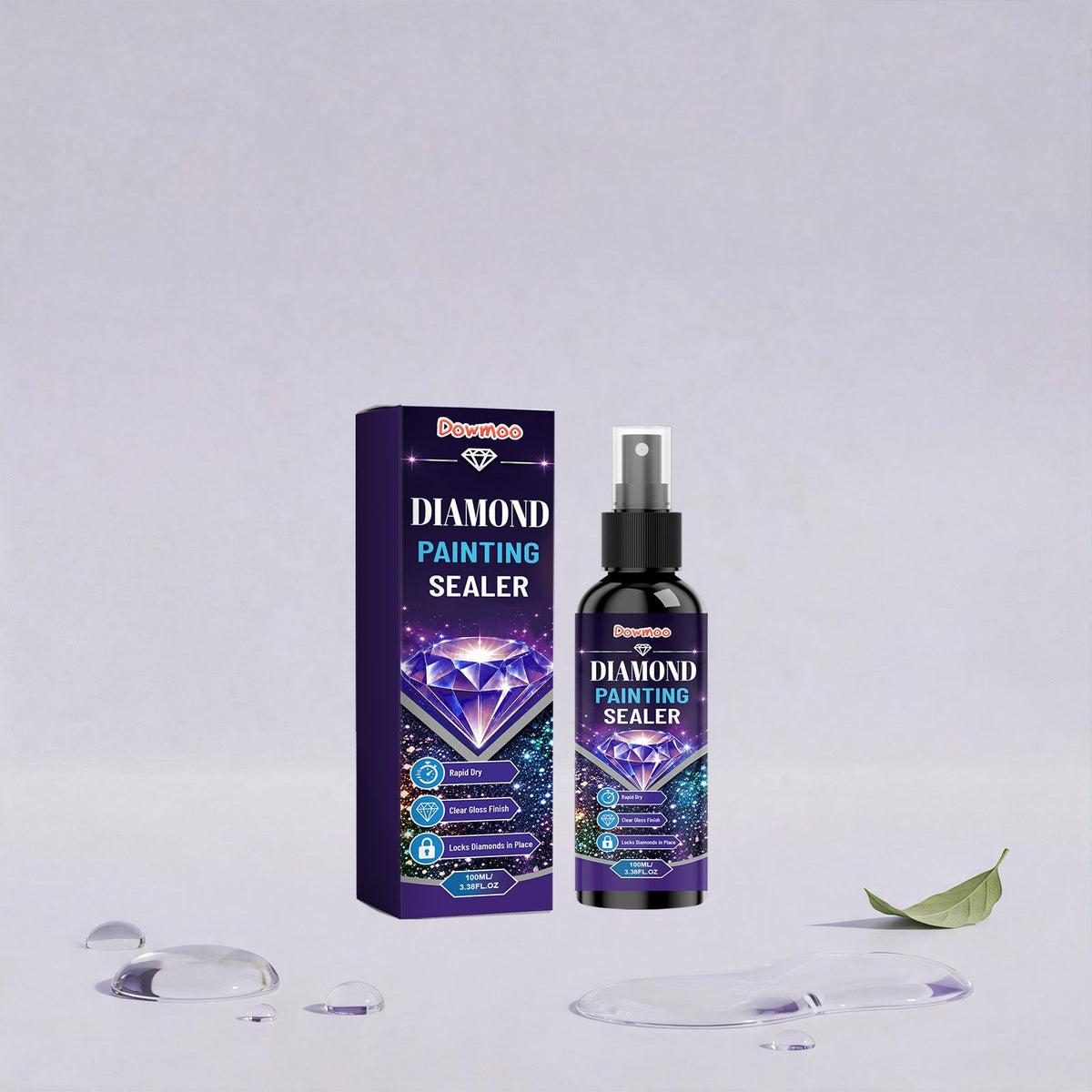 Secure Diamond Lock, Transparent, Brightening, Dust-proof, Painting Protection, Quick Drying Film Sealing Agent, Diamond Painting Sealing Agent 1 00ml, 1 Box Tri Light Beauty