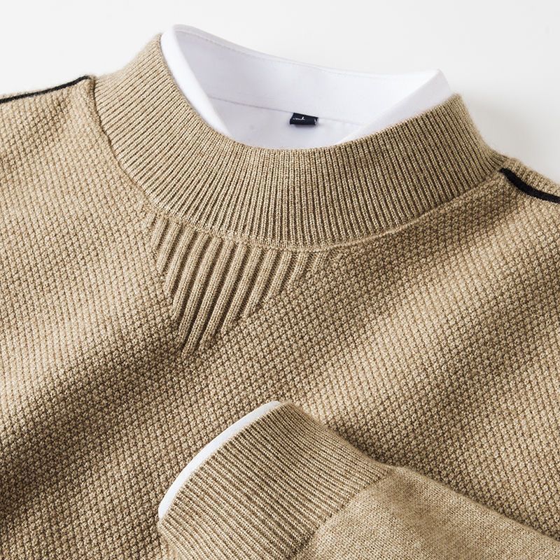 Men's Wavy Patterned Jacket Stand Collar Fashion Sweater LadyShow.Store