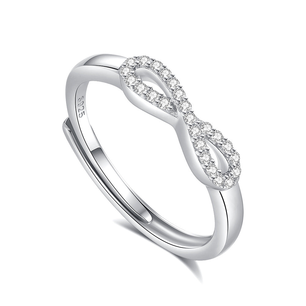 S925 Silver Adjustable Ring For Couples LadyShow.Store