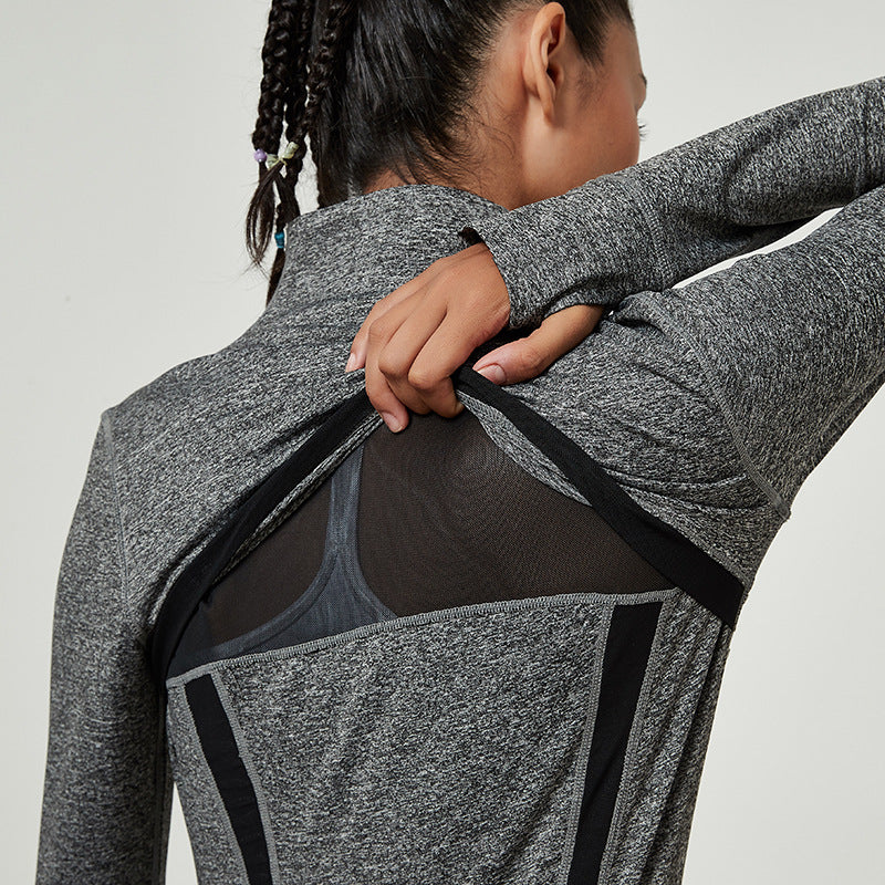 New Yoga Fitness Long Sleeve Stretch Top & Jacket Pi-Mart