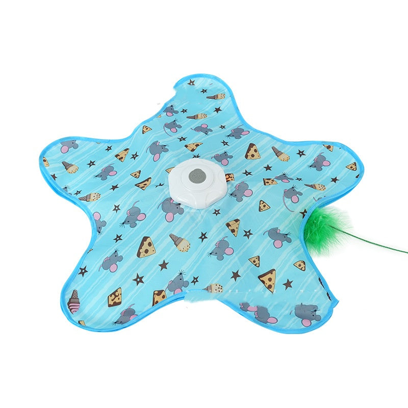 Cat Toys Interactive Hide And Seek Cat Toy With Mouse Squeaky Motion Activated Moving Concealed Feathers Pet Kitten Teaser Toy Pets Products Pets Fashion