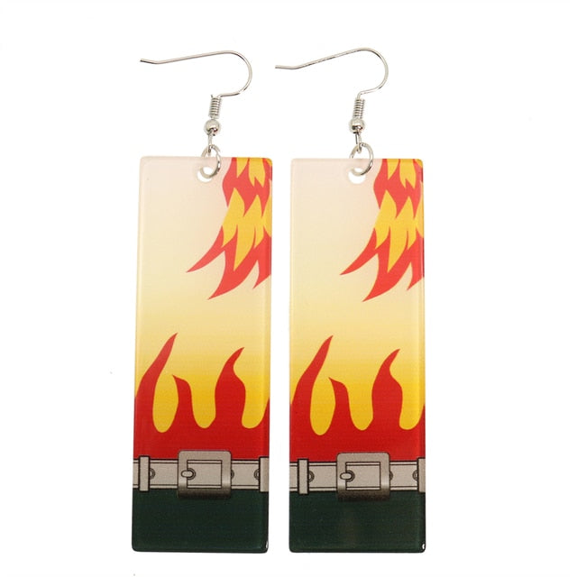 Acrylic Tanjiro Earrings Pi-Mart