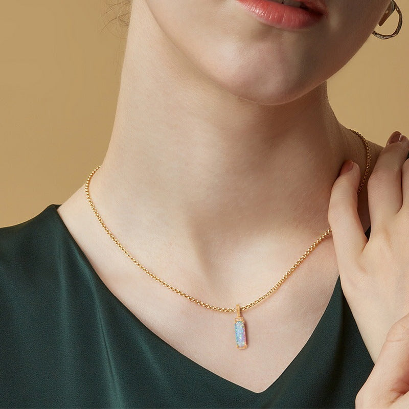 Women's Simple Style Geometric Cylindrical Necklace