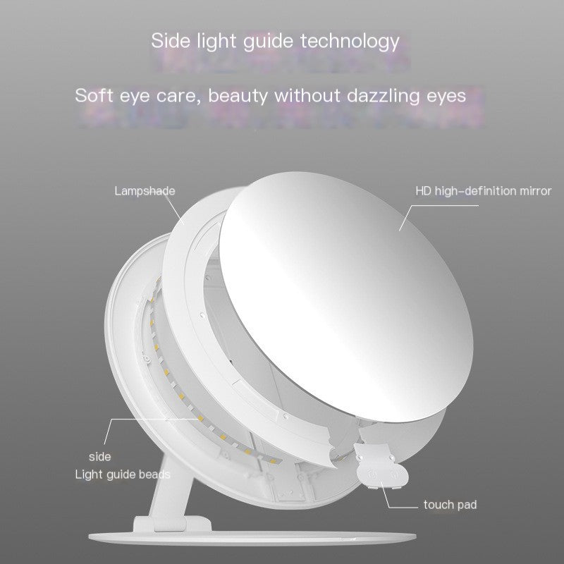 LED Makeup Mirror with Touch Control and Foldable Design LadyShow.Store
