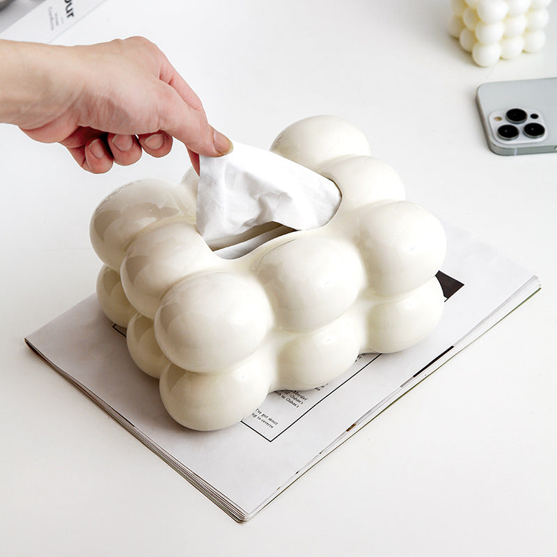 Modern Minimalist Cotton Candy Tissue Box Decor Pi-Mart
