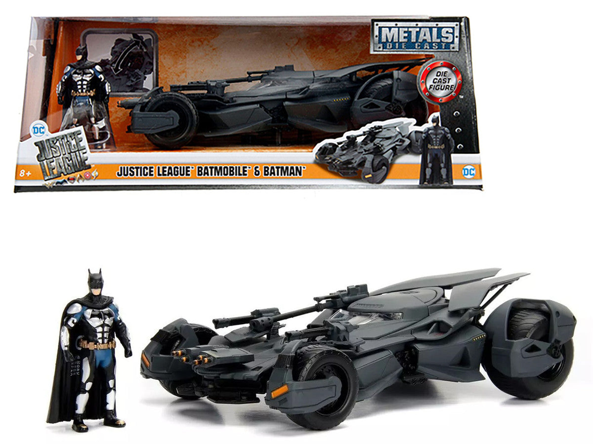 2017 Justice League Batmobile with diecast Batman Figure 1/24 Diecast Model Car by Jada LuxuryLifeWay Online Store