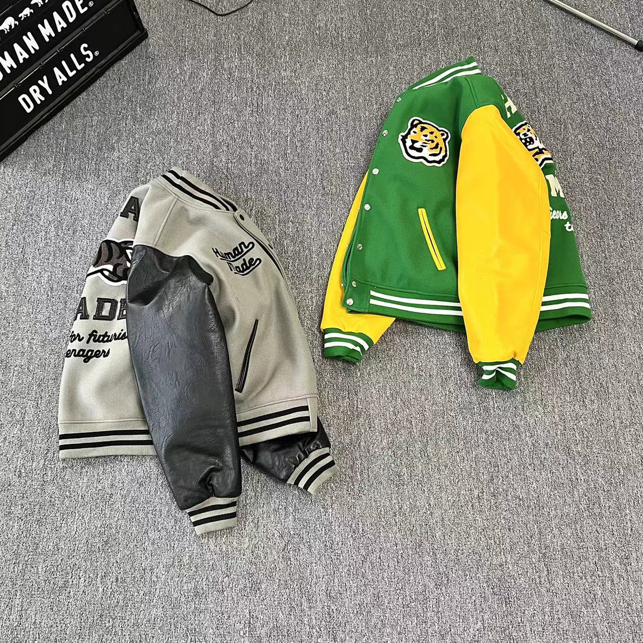 Tiger Embroidered Leather Jacket Couple Loose Fall And Winter Baseball Uniform Best YouTube Store