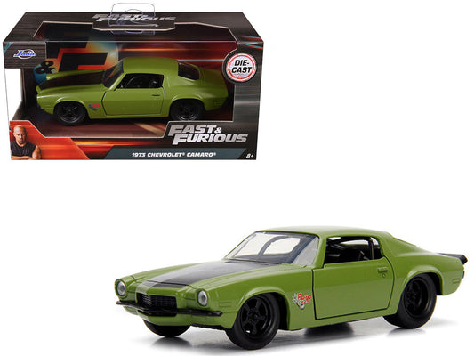 Dom's 1973 Chevrolet Camaro "F-Bomb" Matt Green with Black Hood Stripe "Fast & Furious" Movie 1/32 Diecast Model Car by Jada LuxuryLifeWay Online Store