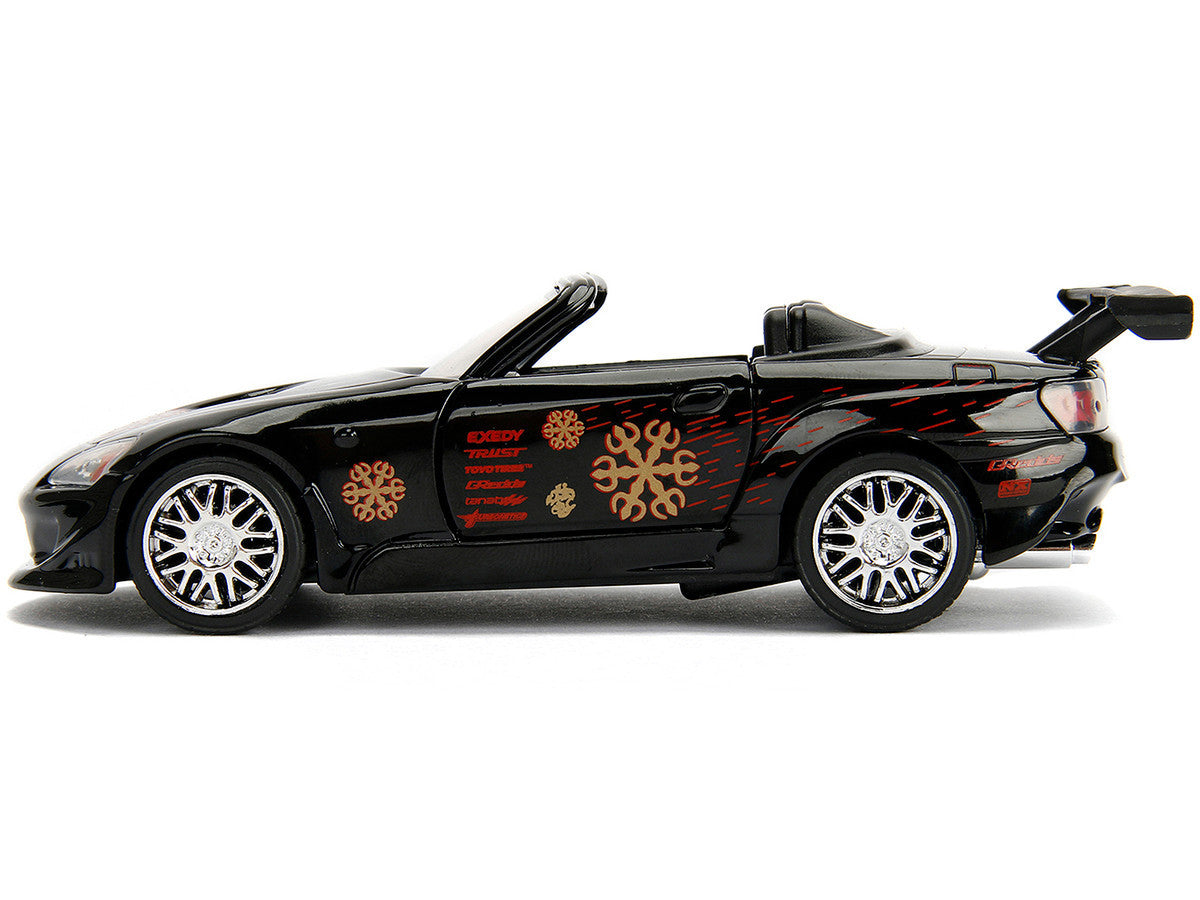 Honda S2000 Convertible Black with Graphics "The Fast and the Furious" (2001) Movie "25 Years of Fast & Furious" Series 1/32 Diecast Model Car by Jada LuxuryLifeWay Online Store