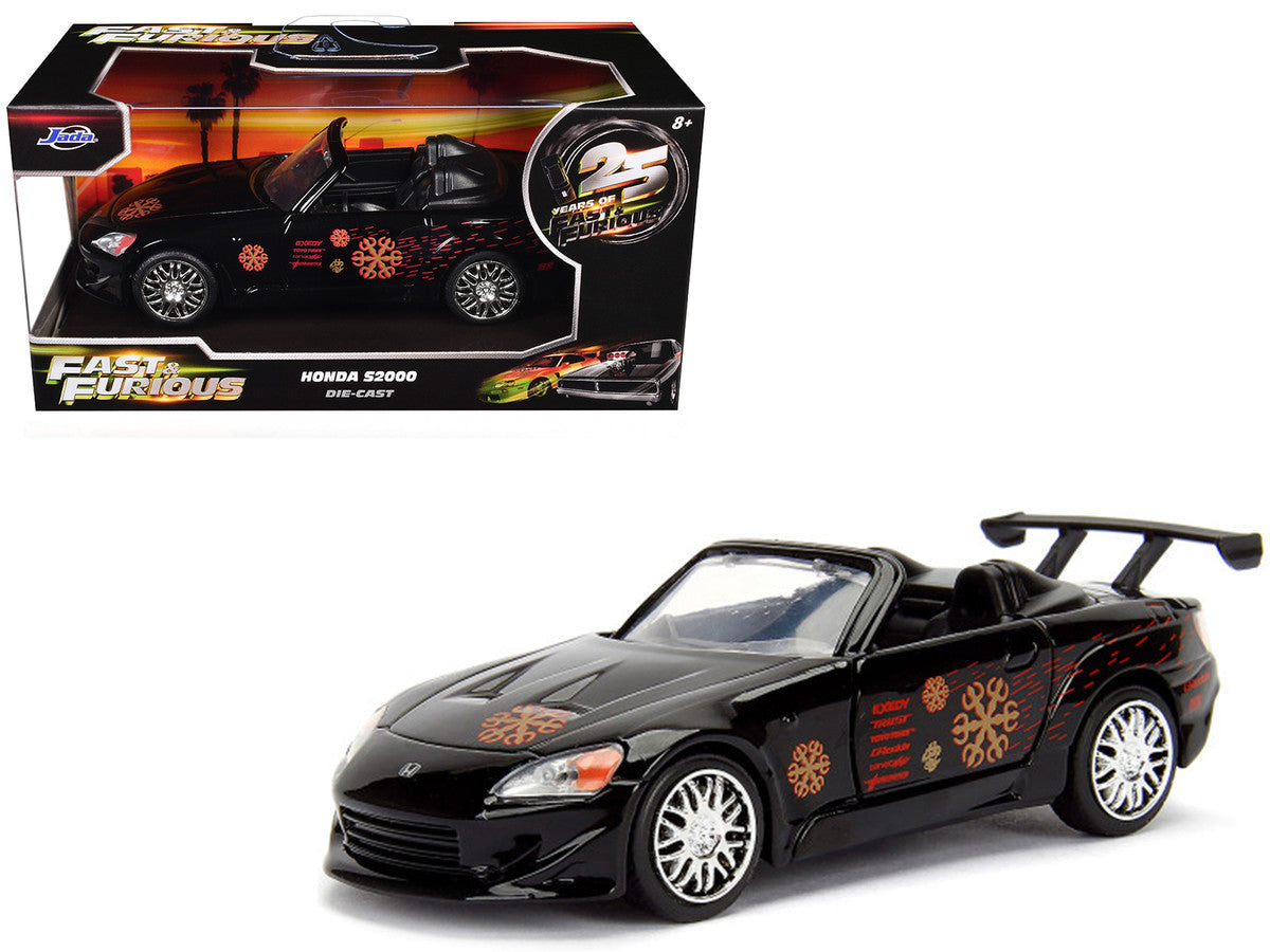 Honda S2000 Convertible Black with Graphics "The Fast and the Furious" (2001) Movie "25 Years of Fast & Furious" Series 1/32 Diecast Model Car by Jada LuxuryLifeWay Online Store