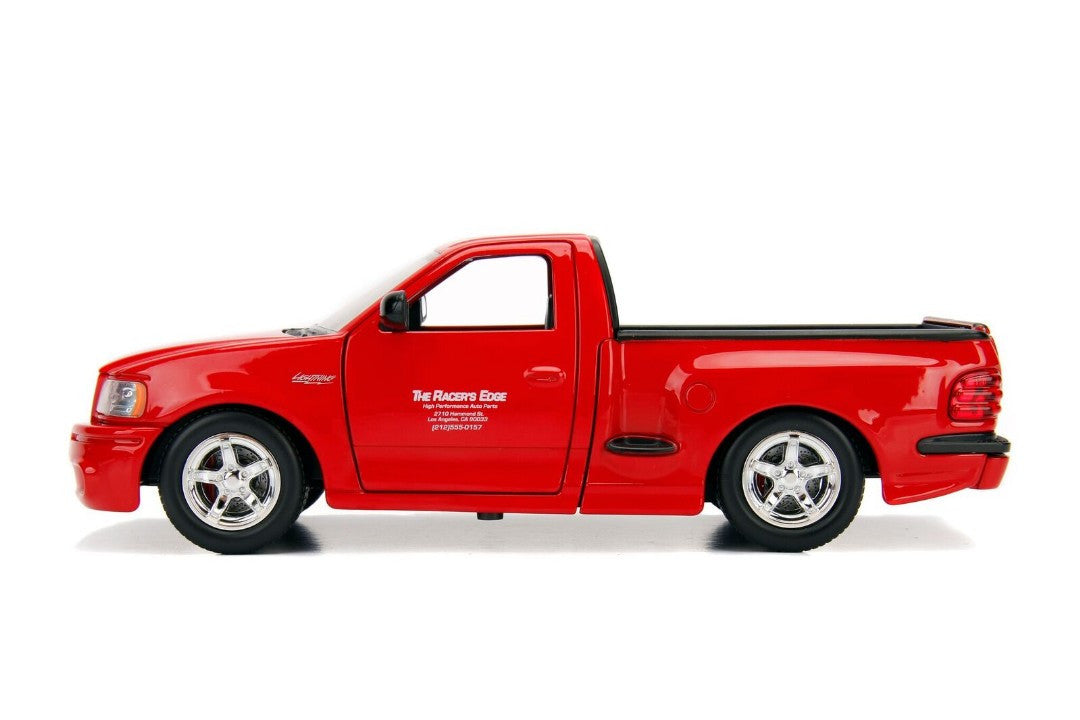 Ford F-150 SVT Lightning Pickup Truck Red "The Fast and the Furious" (2001) Movie "25 Years of Fast & Furious" Series 1/24 Diecast Model Car by Jada LuxuryLifeWay Online Store