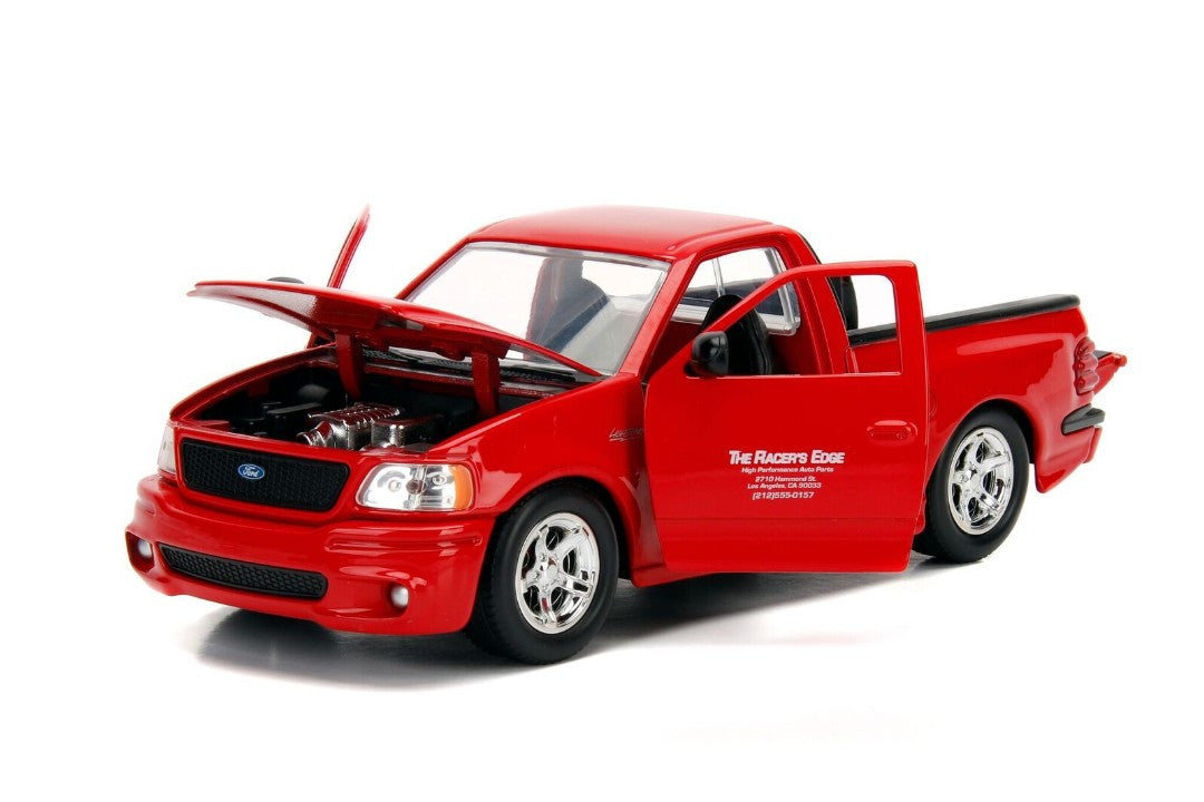 Ford F-150 SVT Lightning Pickup Truck Red "The Fast and the Furious" (2001) Movie "25 Years of Fast & Furious" Series 1/24 Diecast Model Car by Jada LuxuryLifeWay Online Store