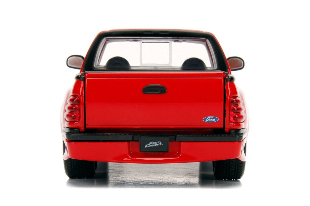 Ford F-150 SVT Lightning Pickup Truck Red "The Fast and the Furious" (2001) Movie "25 Years of Fast & Furious" Series 1/24 Diecast Model Car by Jada LuxuryLifeWay Online Store