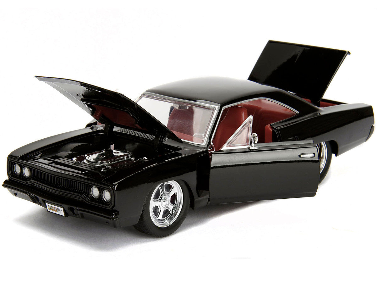 1970 Plymouth Road Runner 440 Black with Red Interior "Bigtime Muscle" Series 1/24 Diecast Model Car by Jada LuxuryLifeWay Online Store