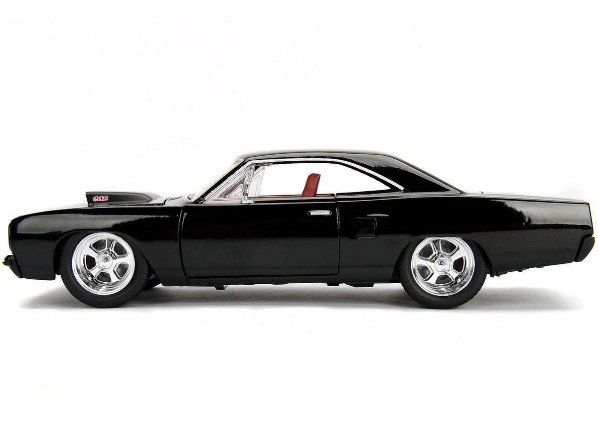 1970 Plymouth Road Runner 440 Black with Red Interior "Bigtime Muscle" Series 1/24 Diecast Model Car by Jada LuxuryLifeWay Online Store