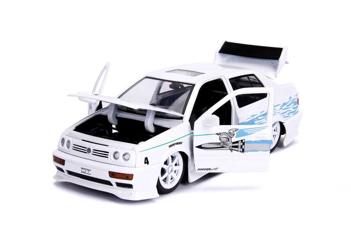 Jesse's Volkswagen Jetta White with Graphics "Fast & Furious" Movie 1/24 Diecast Model Car by Jada LuxuryLifeWay Online Store