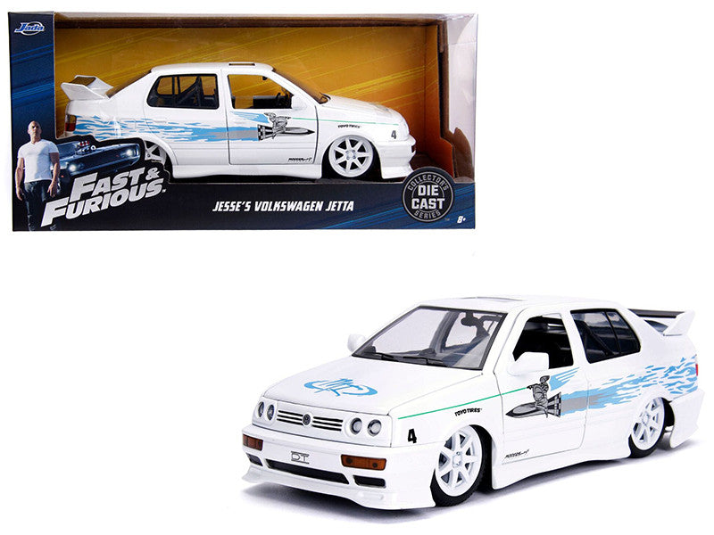 Jesse's Volkswagen Jetta White with Graphics "Fast & Furious" Movie 1/24 Diecast Model Car by Jada LuxuryLifeWay Online Store