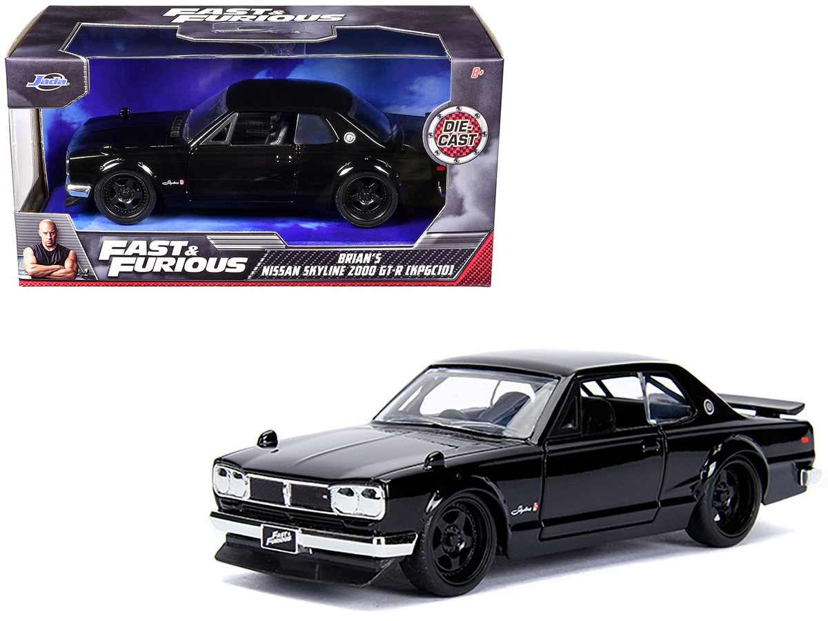 Brian's Nissan Skyline 2000 GT-R (KPGC10) Black "Fast & Furious" Movie 1/32 Diecast Model Car by Jada LuxuryLifeWay Online Store
