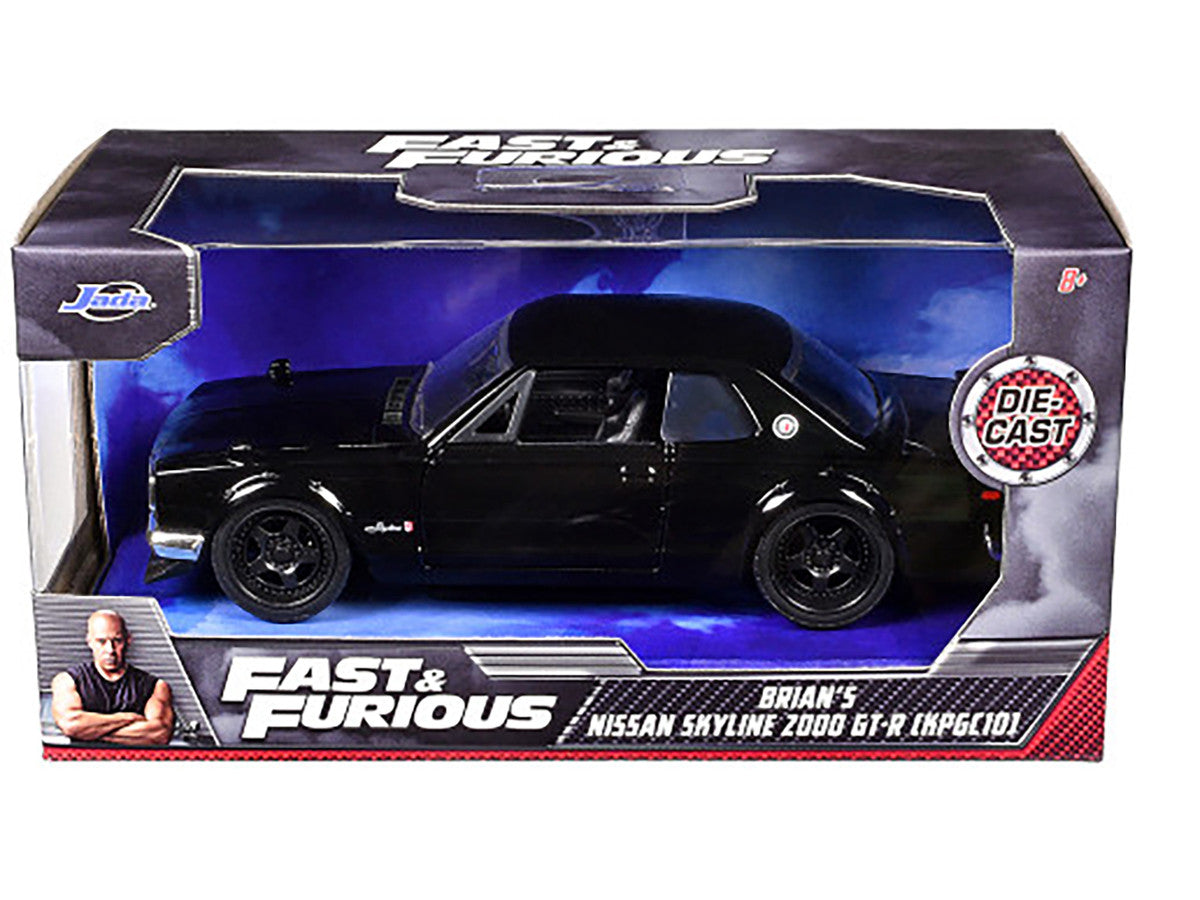 Brian's Nissan Skyline 2000 GT-R (KPGC10) Black "Fast & Furious" Movie 1/32 Diecast Model Car by Jada LuxuryLifeWay Online Store