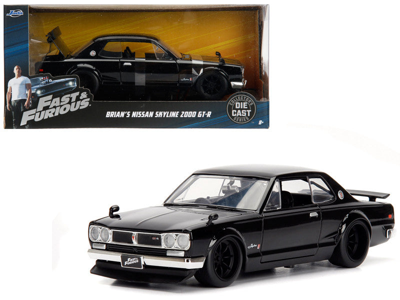 Brian's Nissan Skyline 2000 GT-R RHD (Right Hand Drive) Black "Fast & Furious" Movie 1/24 Diecast Model Car by Jada LuxuryLifeWay Online Store