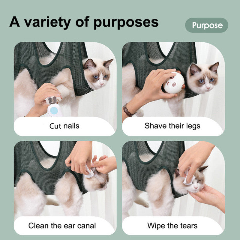 Pet Grooming Hammock Harness For Cats And Dogs, Cat Grooming Sling For Trimming Nail And Ear Care, Pet Hammock Restraint Bag Pets Fashion