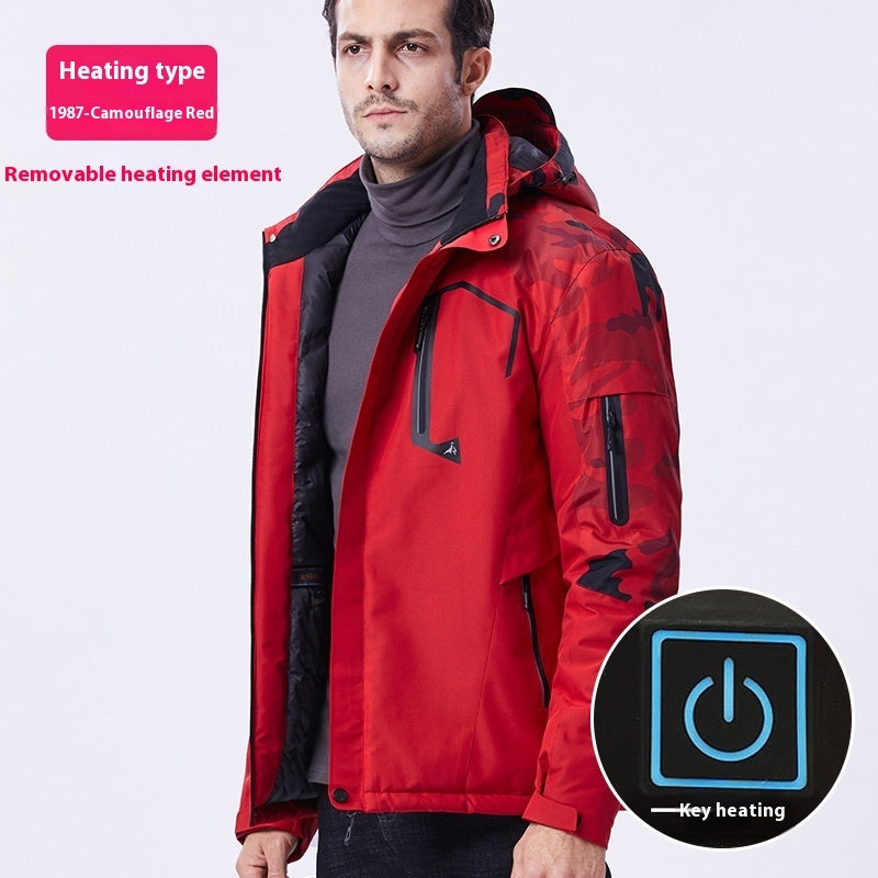 Outdoor Camouflage Heating Shell Jacket Smart USB Heating Cotton-padded Clothes Best YouTube Store