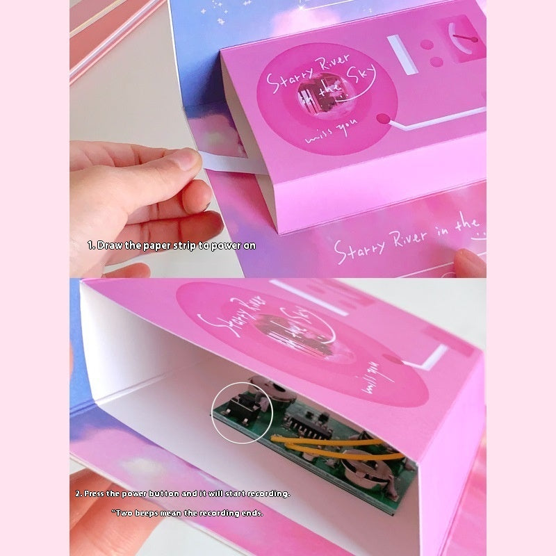 Phonograph Birthday Gift Creative Stereoscopic Greeting Cards CJD