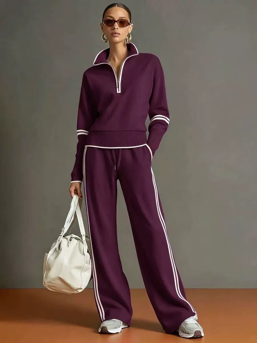 Women's Casual Fashionable Sports Long-Sleeve Suit NorixaFashion.com