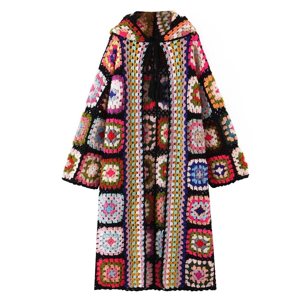 European And American Fashion Handmade Grandma Plaid Hooded Sweater Best YouTube Store