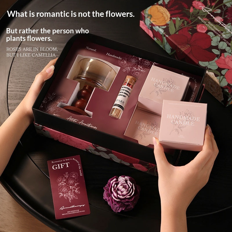 Blossom Tales Creative Valentines Day Aromatherapy Candle Gift Set LadyShow.Store