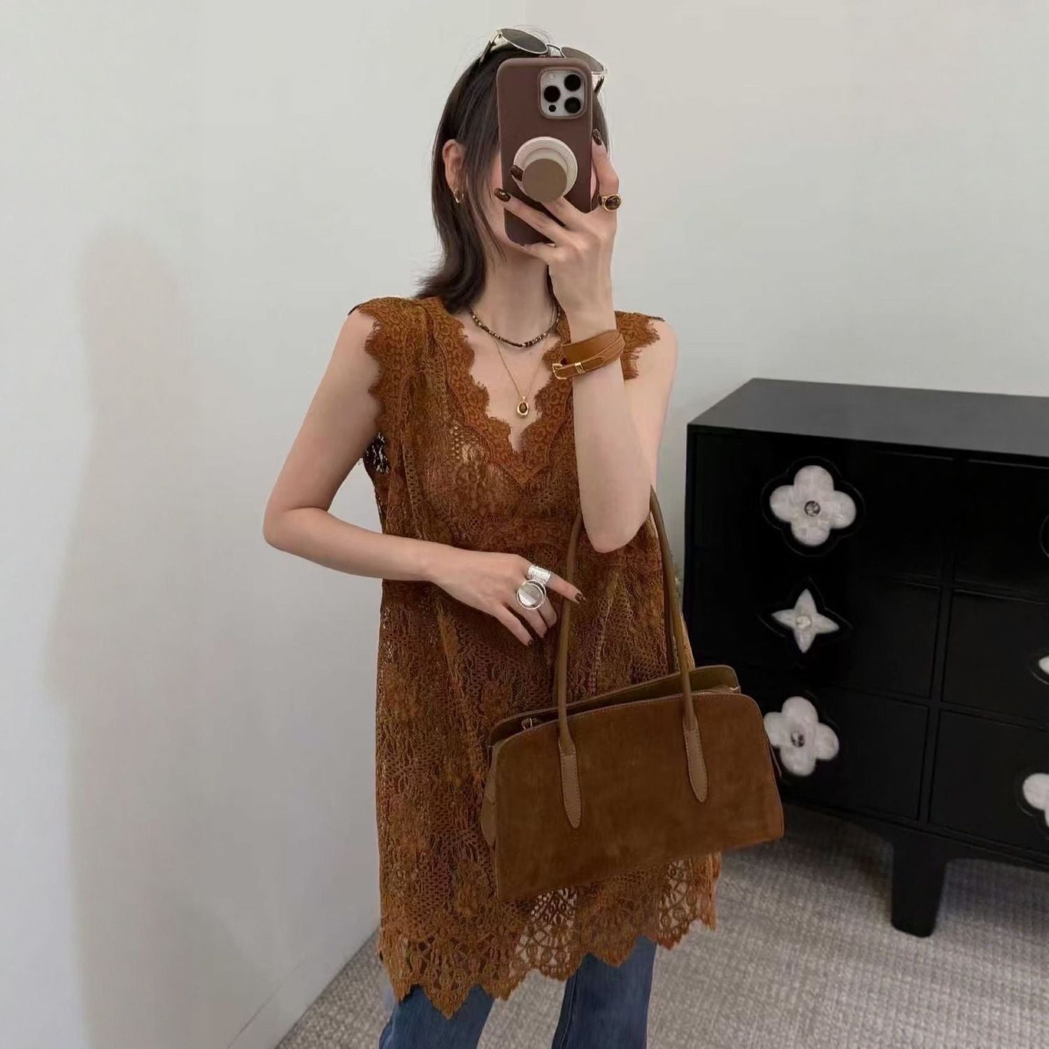 Lace Sleeveless Vest Dress Women NorixaFashion.com