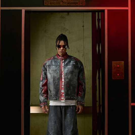 Niche Motorcycle Clothing Coat Men's Winter Leather Coat Best YouTube Store