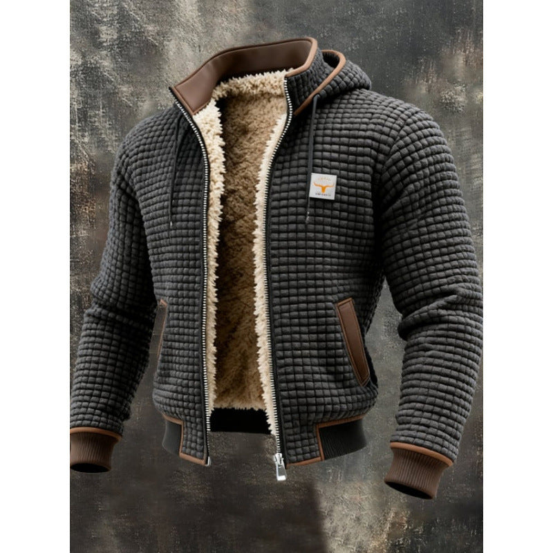 Men's Fleece-Lined Thick Hooded Jacket Best YouTube Store