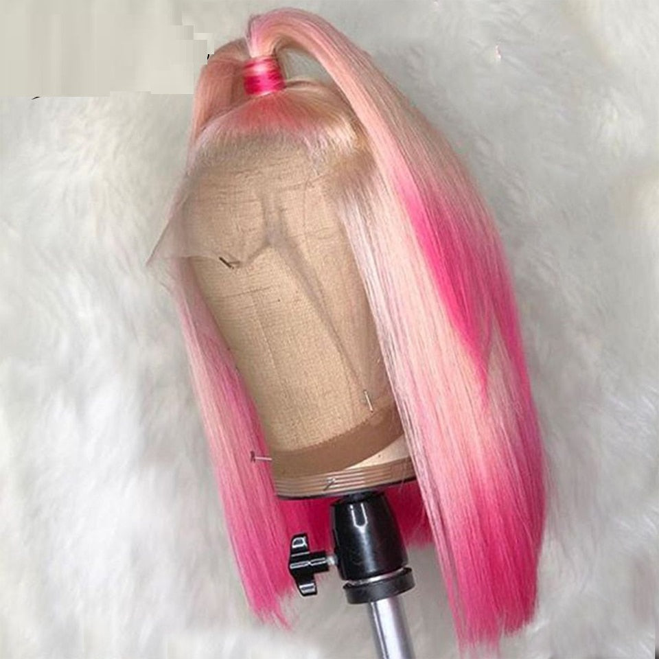 Gradient Front Lace Semi-machine-made High-quality Human Hair LadyShow.Store