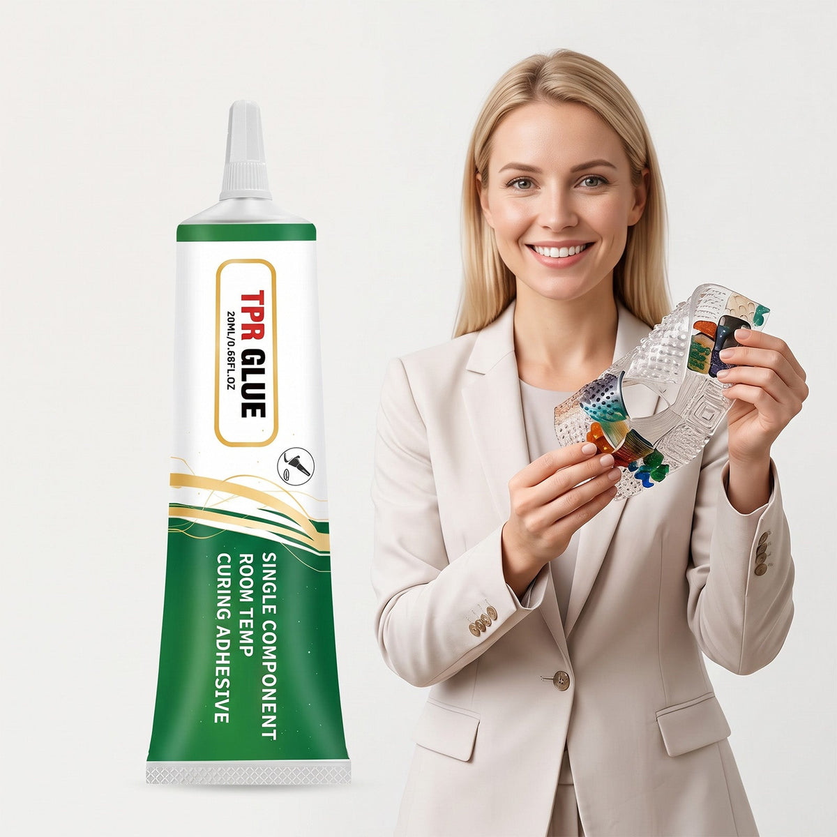 Multi Material Adhesive Suitable For Transparent Adhesive Layer, Flexible Bonding, Convenient Glue Application, Easy To Store Glue Hose, TPR Glue 20ml 1 Box Tri Light Beauty