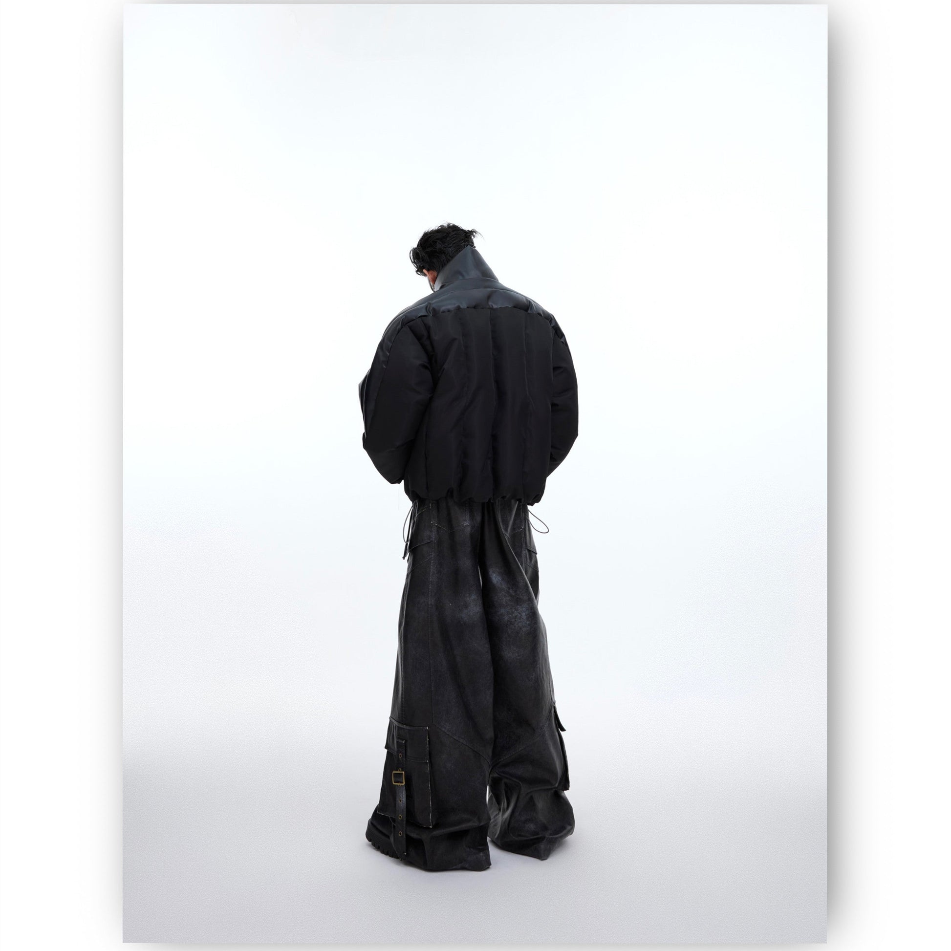 Flowing Light Thickened Three-dimensional Splicing Design Cotton Jacket LuxuryLifeWay Online Store