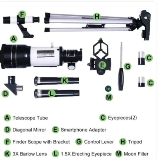 F30070 with astronomical telescope