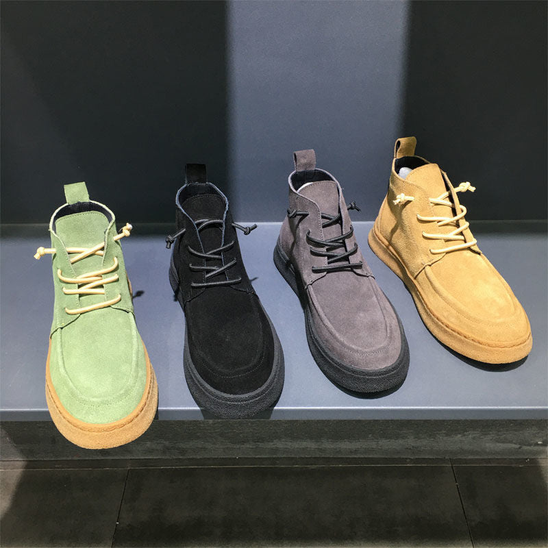 Trendy Casual High-Top Thick Sole Shoes LadyShow.Store