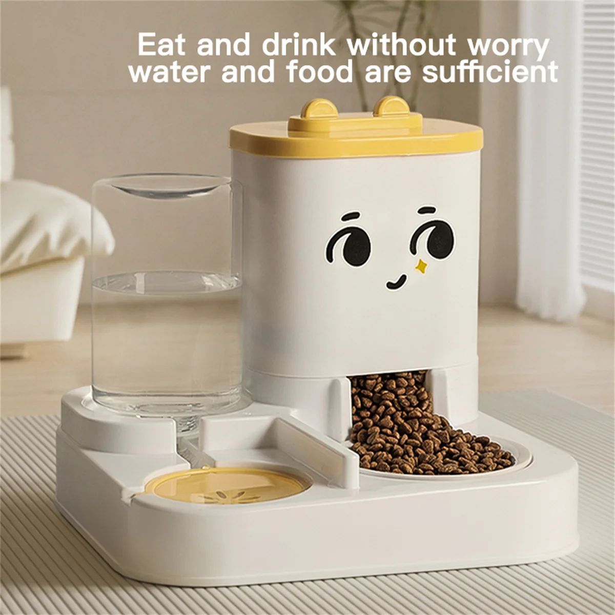 Pet Cartoon Feeding And Watering Dispenser With Large Capacity - Universal Cat And Dog Bowls For Pets Pets Fashion
