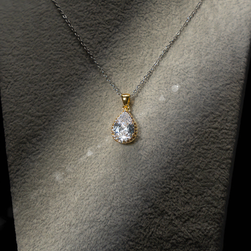 Drop-shaped Zircon Non-fading Ornament Three-piece Set LadyShow.Store