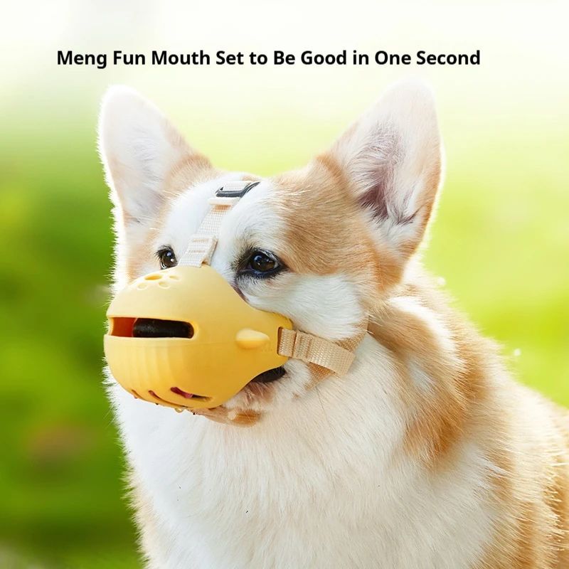 Portable Dog Muzzle Breathable Anti-Biting Dog Mouth Cover Adjustable Pet Basket Muzzles For Small Medium Pet Accessories Pets Fashion