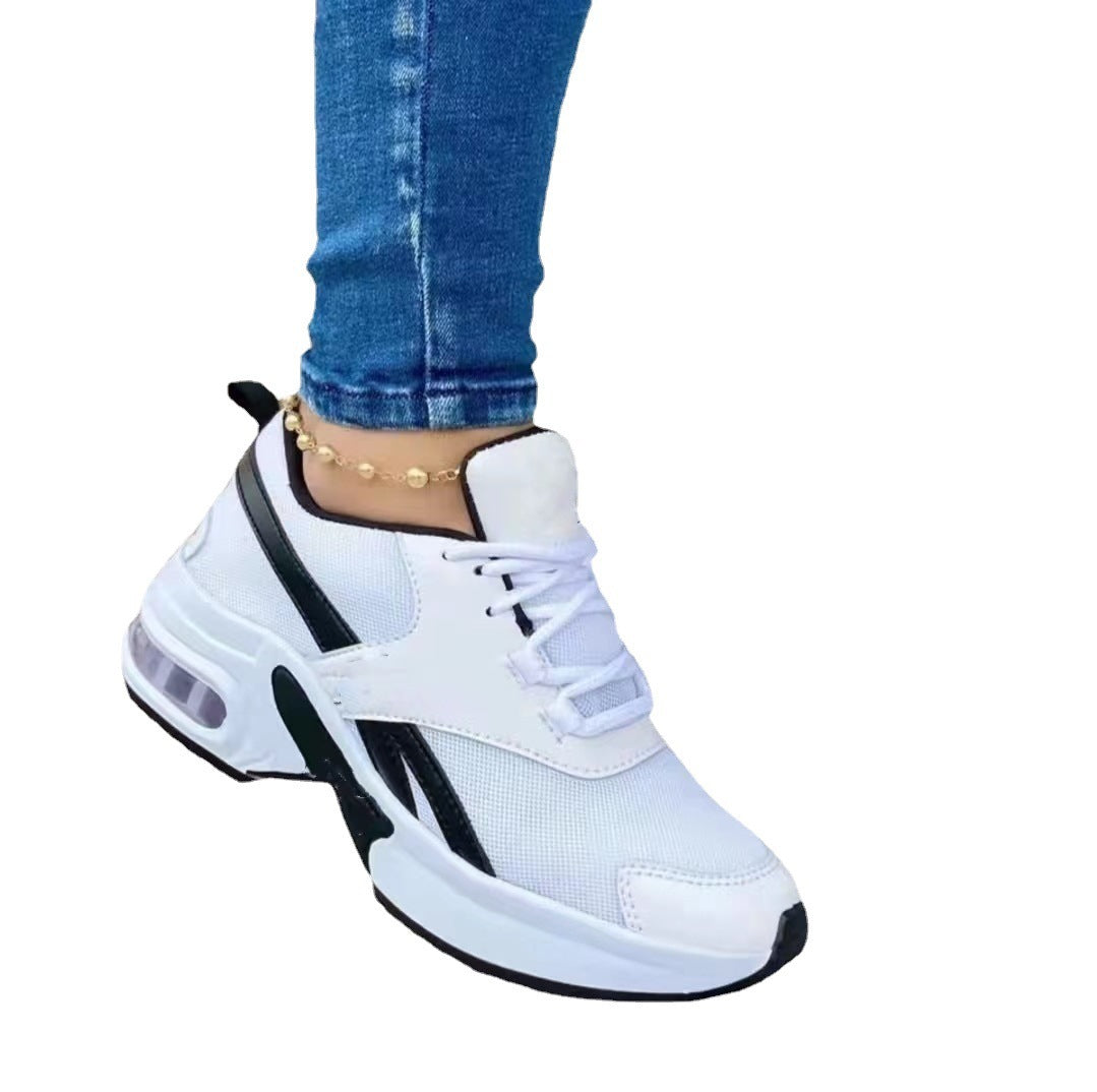Fashion Round Toe Mid Heel Lace Up Shoes LadyShow.Store